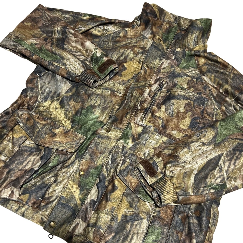 Cabelas Hunting Jacket Mens L Camo‎ Dry-Plus Advantage Timber Waterproof